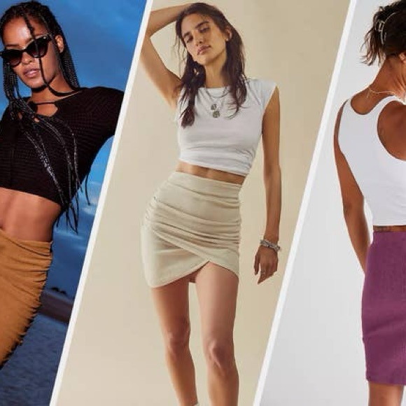 Free People Angie Wrap Skirt In Brun - Picture 3 of 8